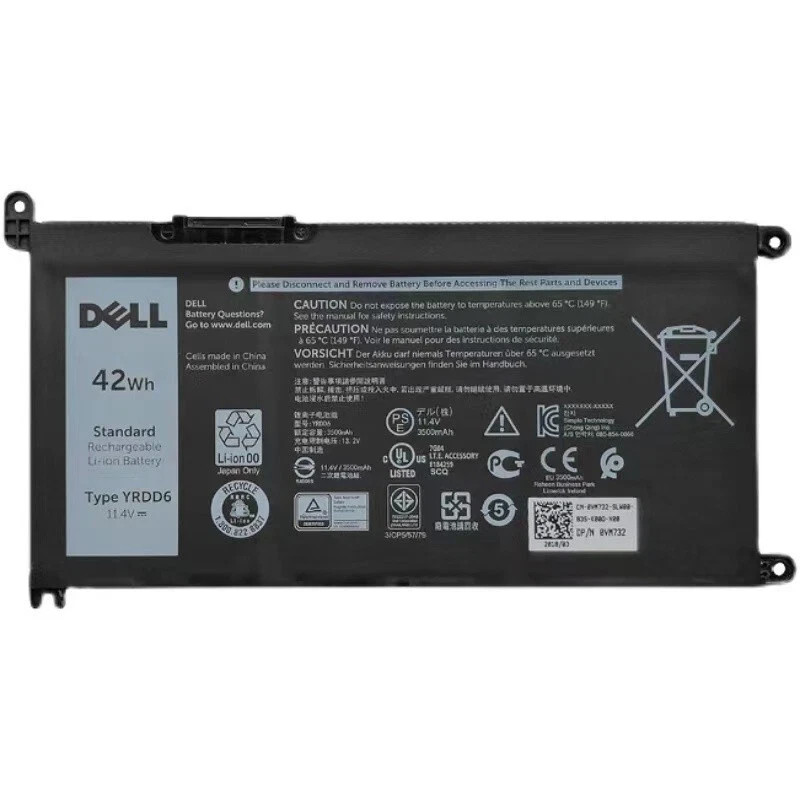 Original OEM YRDD6 Battery For Dell Inspiron 5584 5585 5590 5591 5593 5594 5598