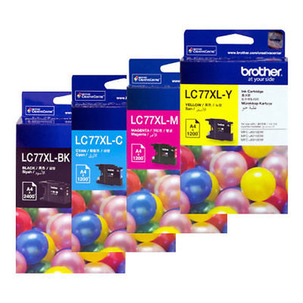 AU GENUINE Original Brother LC77XL 4 Colours Value Pack Ink Cartridge Toner