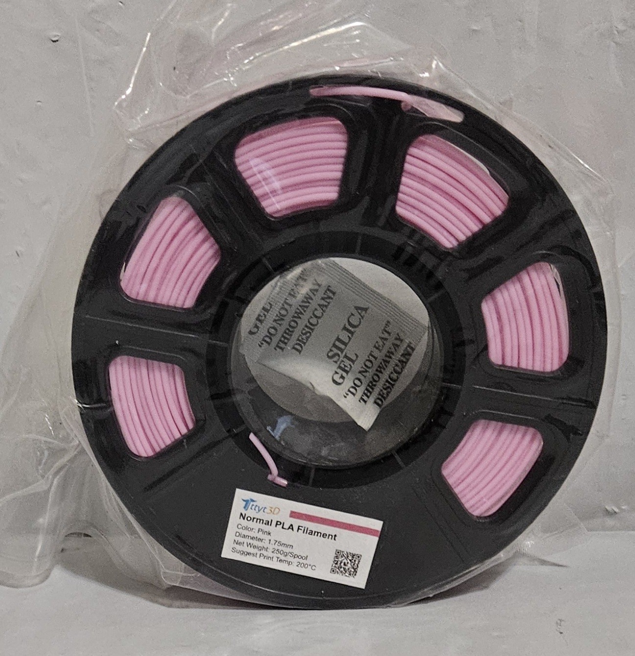 Normal PLA Filament TTYT3D Pink - 1.75mm 250g/Spool New Sealed