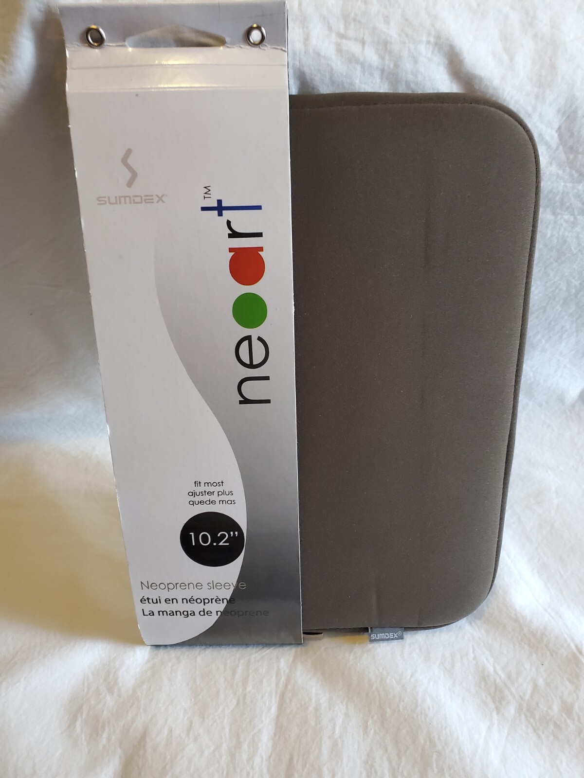 SUMDEX Neoart Neoprene Courier Sleeve BROWN Zippered Fits 10.2" Table And I Pad.