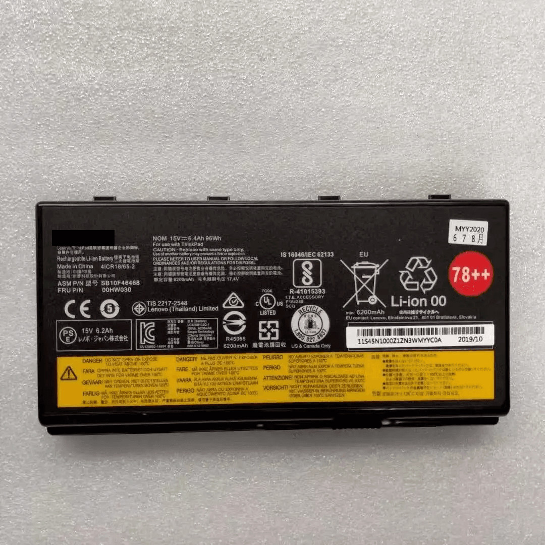new 96Wh  00HW030 78++ 01AV451  Battery for  ThinkPad P70 P71 SB10F46468