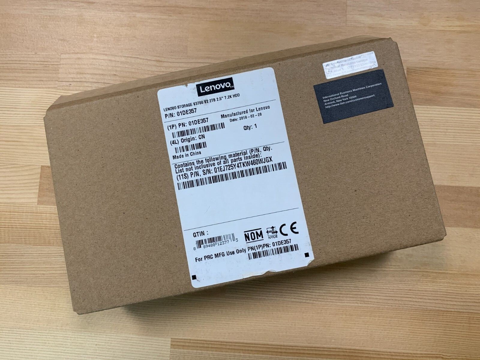 Lenovo 2TB 7.2K 12G 2.5 SAS 01EJ589 01DE357 For V3700 V2