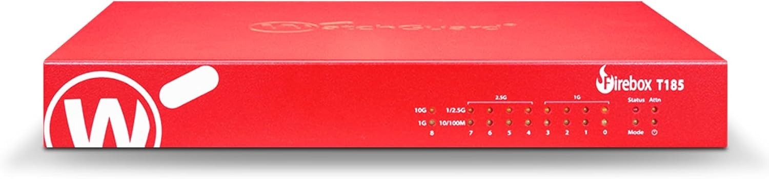 WatchGuard Firebox T185 Firewall with 3 year Standard Support   WGT185003
