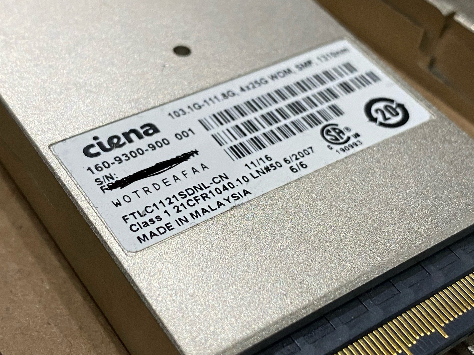 CIENA 160-9300-900 CFP2 103.1G-111.8G 4X25G LR4 WDM OTU4 WOTRDEAFAA