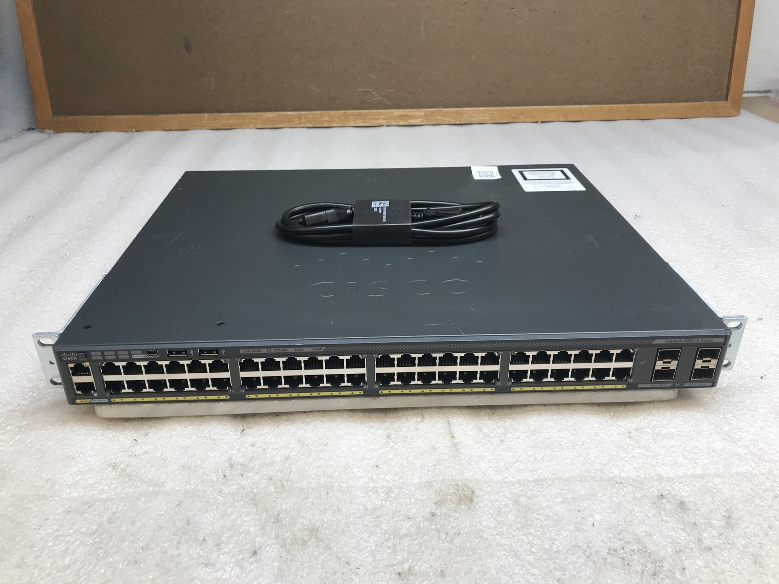 Cisco WS-C2960X-48LPS-L V02 48-Port Gigabit PoE+ 370W 4x SFP LAN Base Tested