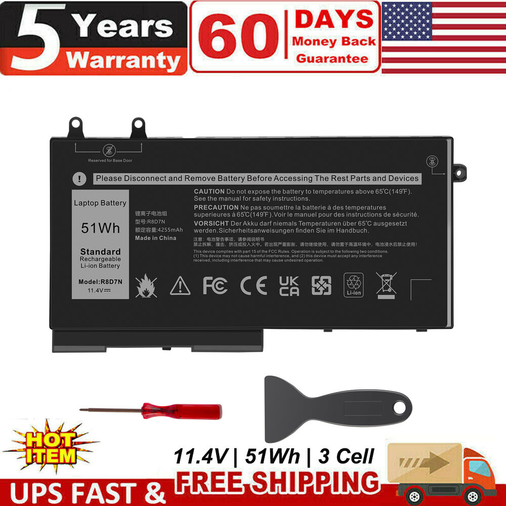 ✅ Replacement Battery for DELL Precision 3540 3550 Latitude 5400 R8D7N 1V1XF 