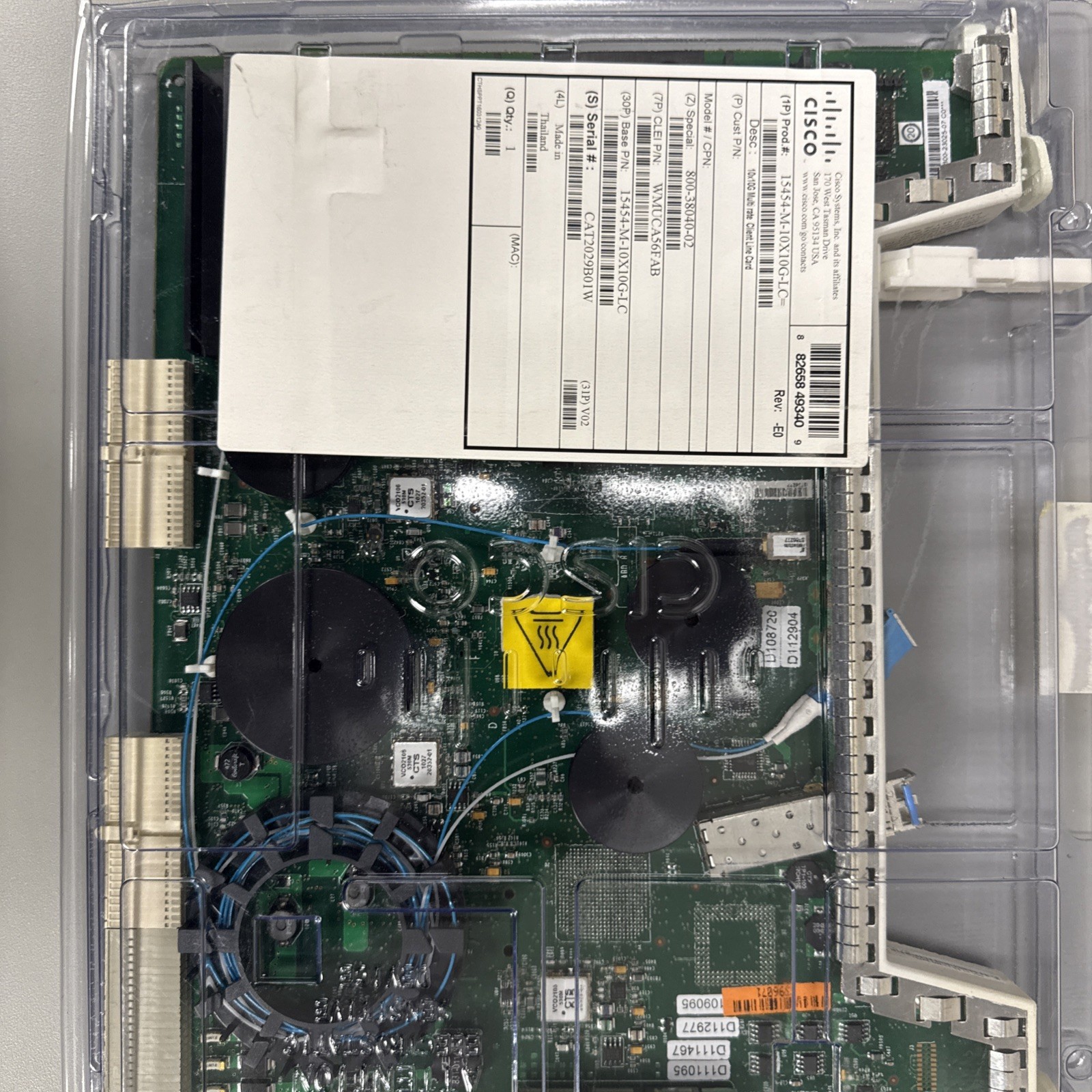 Cisco 15454-M-10X10G-LC Rev J0 Multi Rate Client Line Card