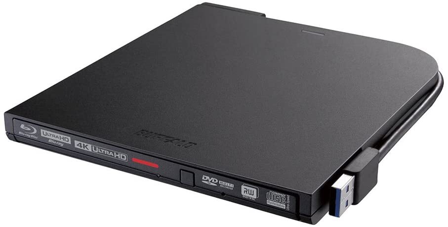 BUFFALO UHD BD Compatible Portable Blu-ray Drive Black BRUHD-PU3-BK black