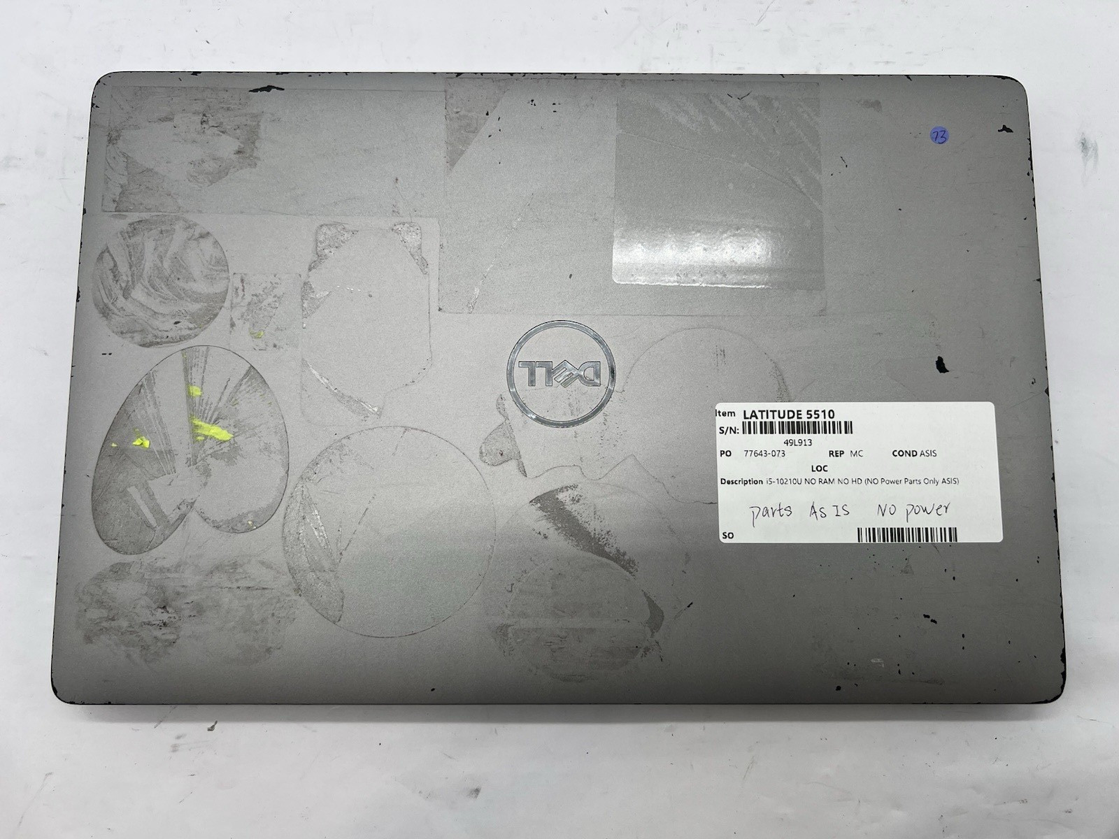 Dell Latitude 5510, i5-10210U, No RAM/HDD/Charger-Parts Only