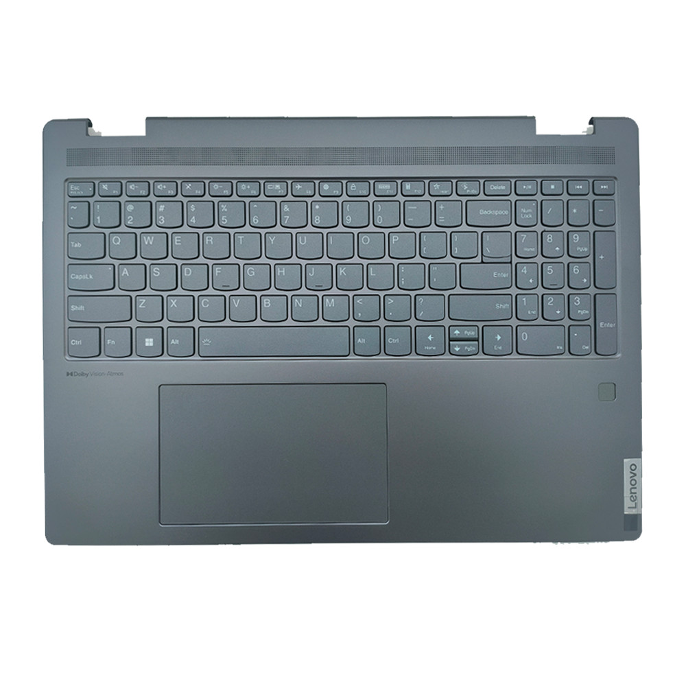 98% NEW For Lenovo Yoga 7 16IAP7 82QG Palmrest Backlit Keyboard Touchpad Gray