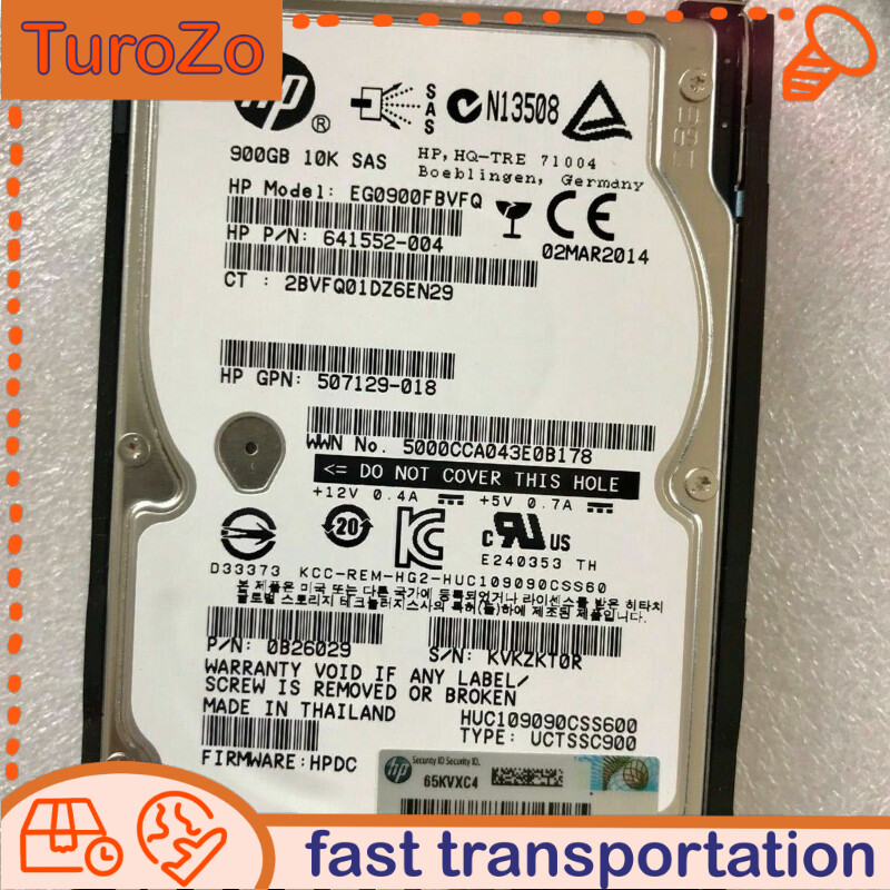 NEW HP 652589-B21 653971-001 900GB 6G 10K 2.5" SAS SC HARD DRIVE G8 G9