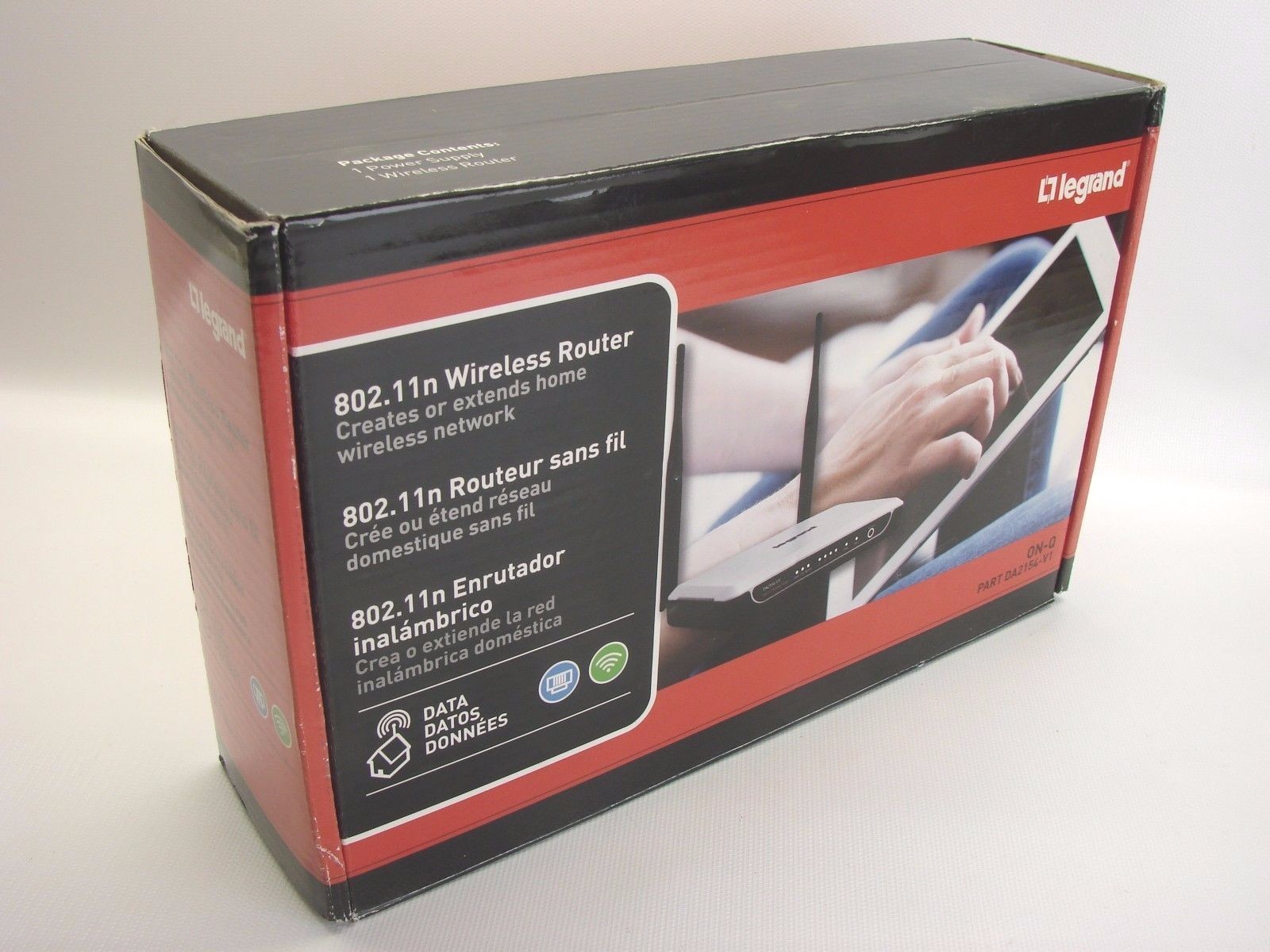 Legrand On-Q DA2154-V1 Desktop 802.11n Wireless Router 300 mbps 2.4 Ghz (T57)