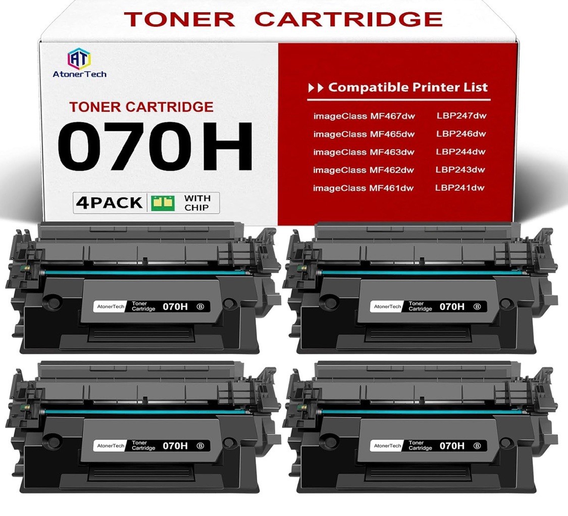 070H / 070 High Yield Toner Cartridge (4pack)