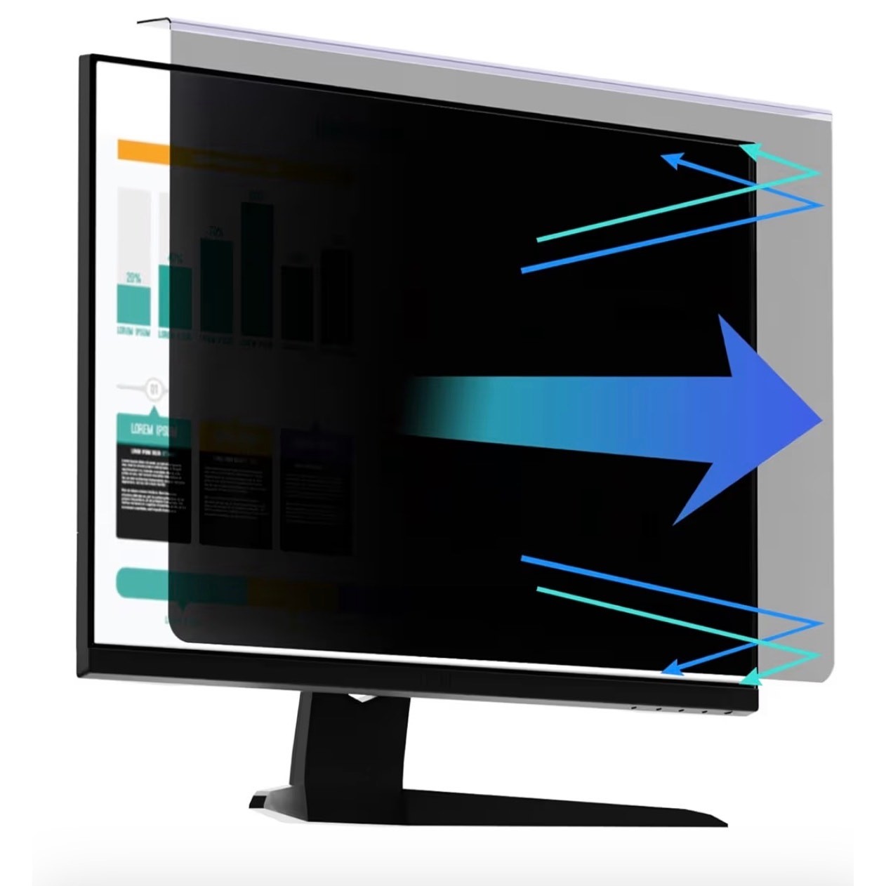 27 inch Privacy + Anti-Blue Light Computer Monitor Filter PC Screen Protector