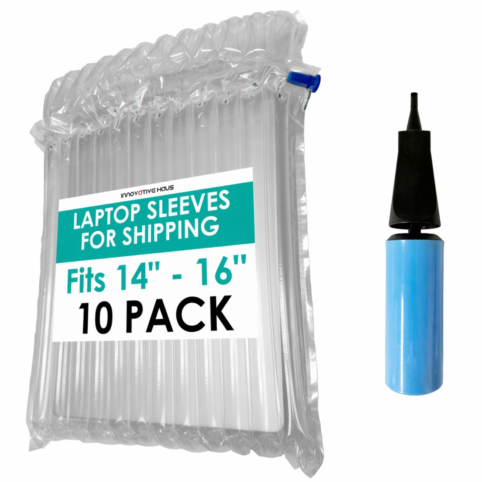 10 Pack Inflatable Laptop Protective Bags - Free Pump. Fits 14-16 Inch Notebooks
