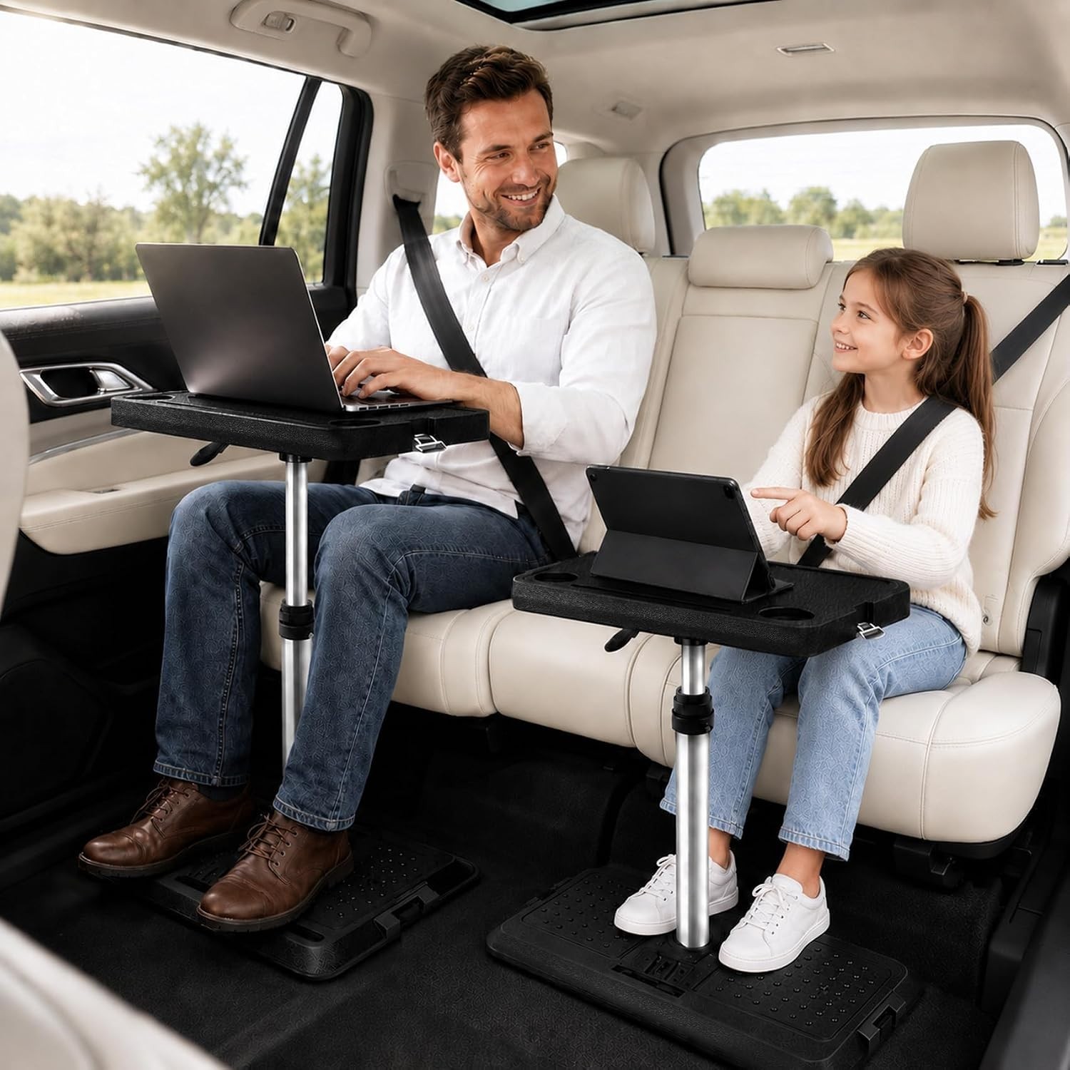 Adjustable Car Seat Tray Table Desk for Laptop Stand