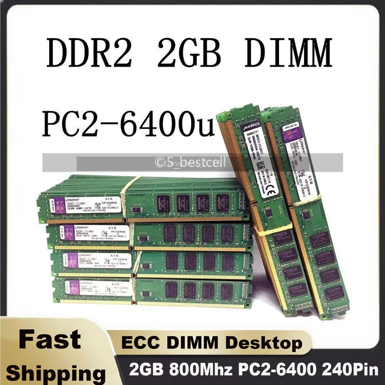 DDR2 2GB 800Mhz PC2-6400 240Pin 1.8V NON-ECC DIMM Desktop PC RAM Wholesale Lot