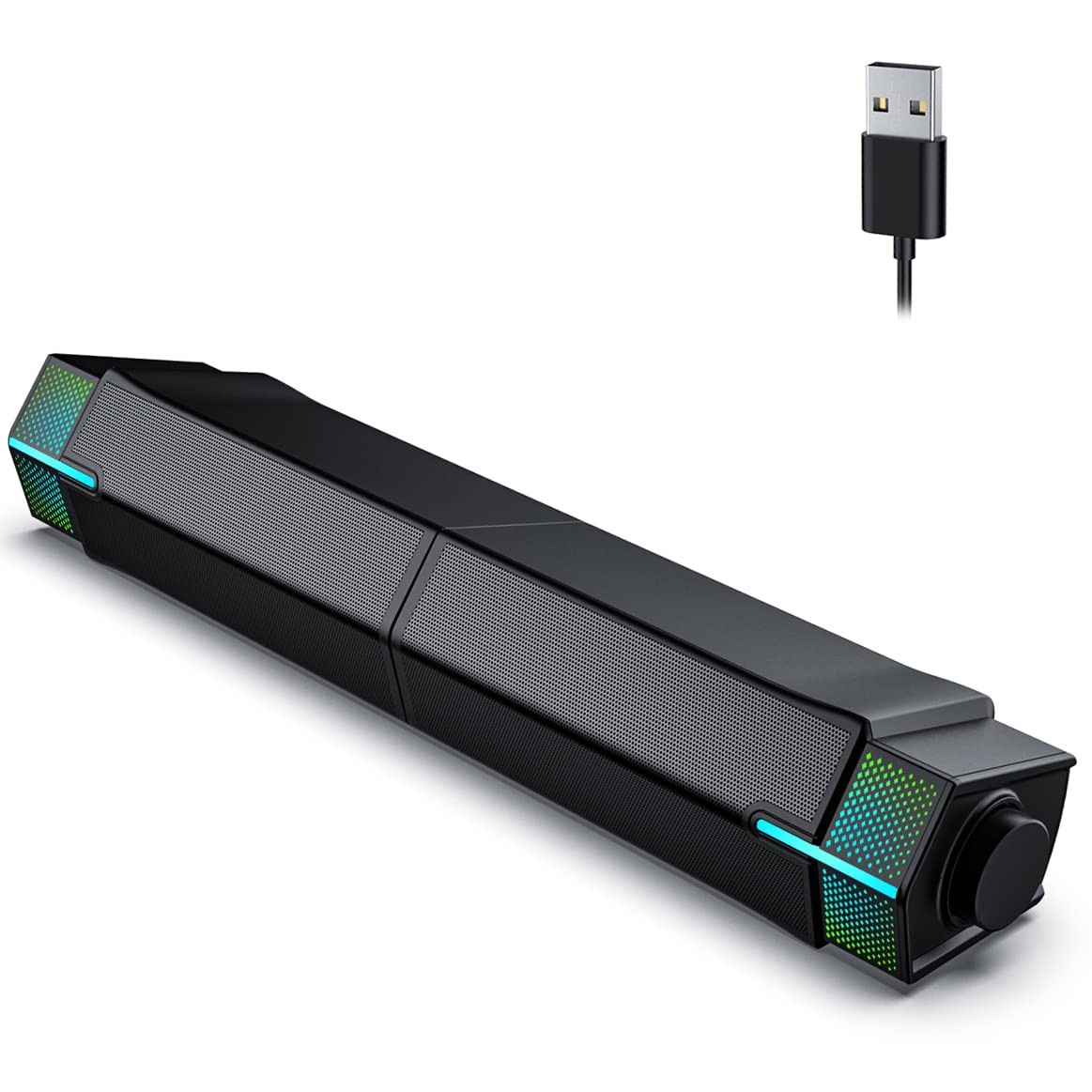 1 PCS M20 Bluetooth Computer Speakers Gaming PC Sound Bar USBPowered RGB Desk