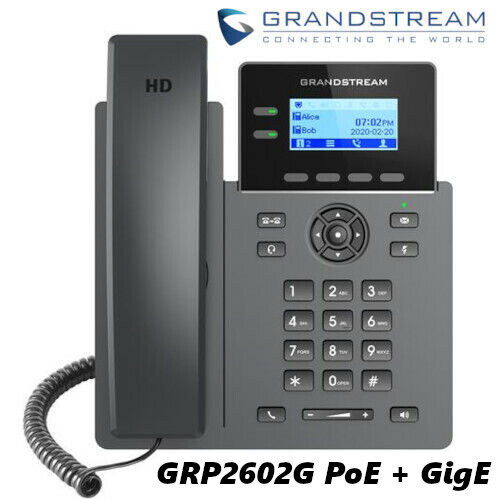 Grandstream GRP2602G 2-Line 4 SIP Accounts Office Phone PoE + Gigabit Ethernet