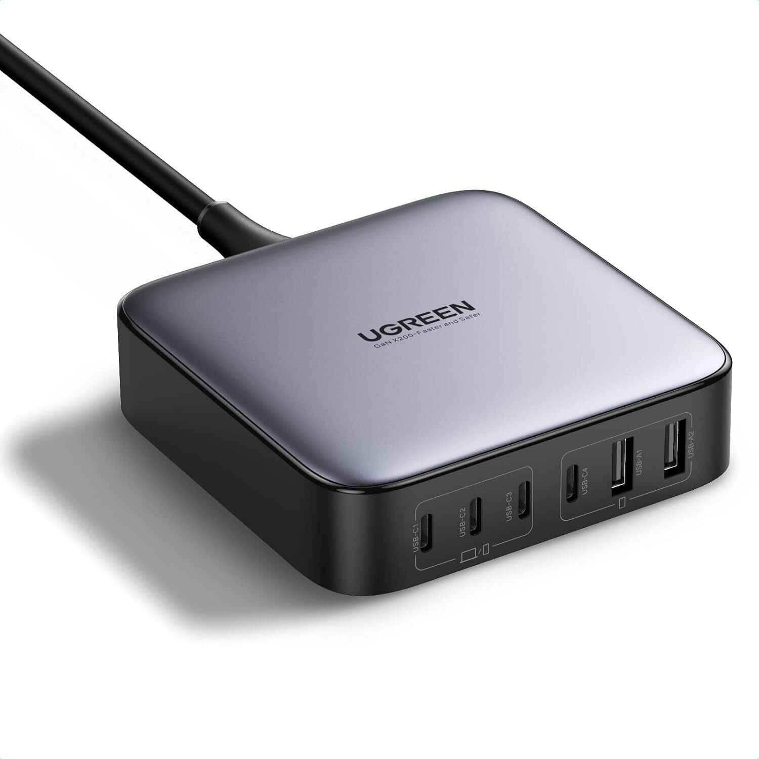 UGREEN 200W USB C Charger, Nexode 6 Ports GaN Desktop Charging Station Compati
