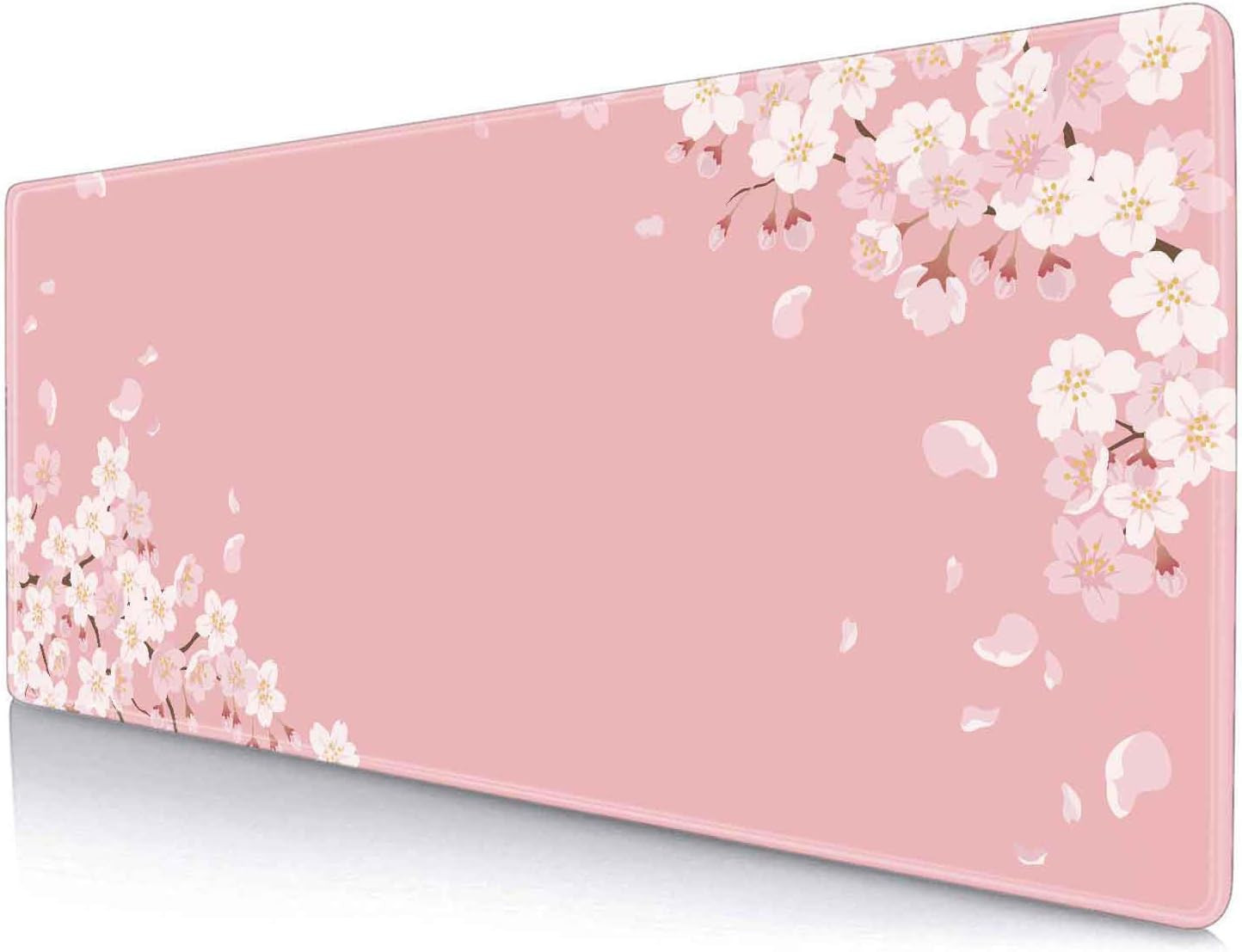 Japanese Desk Mat Cherry Blossom Gaming Mouse Pad Pink 31.5x11.8 in