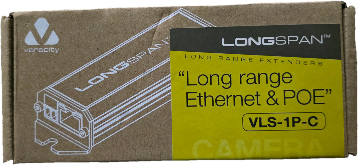Veracity LONGSPAN Long Range Ethernet & POE, VLS-1P-C - NEW