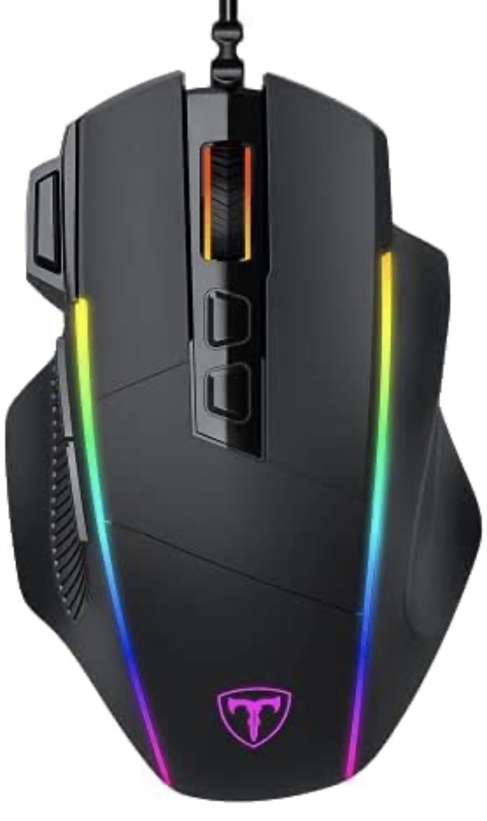Pictek PC278A Wired Gaming Mouse - 8000DPI, 8 Prog Btns, RGB, Ergo, Right-Handed