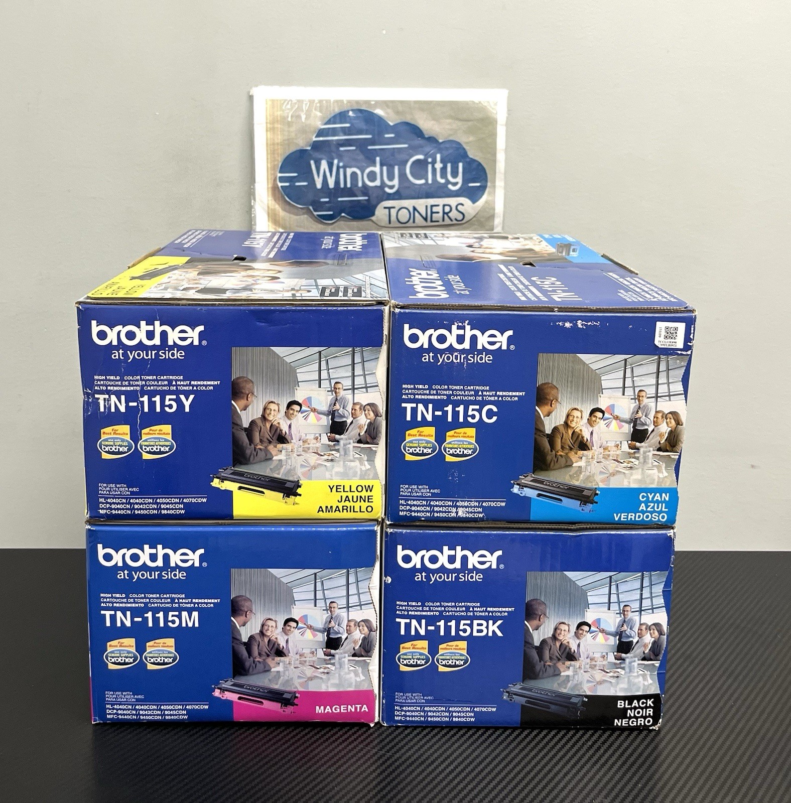 Brother TN-115M Magenta TN-115Y Yellow TN-115C Cyan TN-115BK Black Toner Set NEW