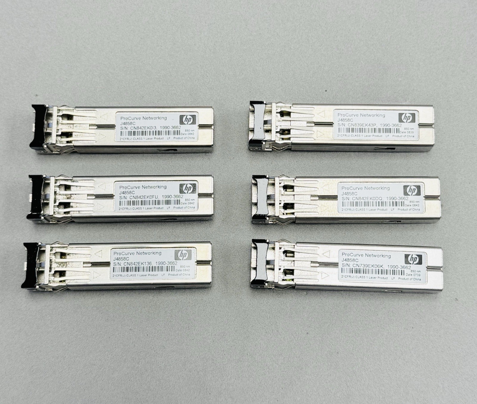 *Lot of 6* HP Procurve Networking J4858C 1990-3662 Transceivers