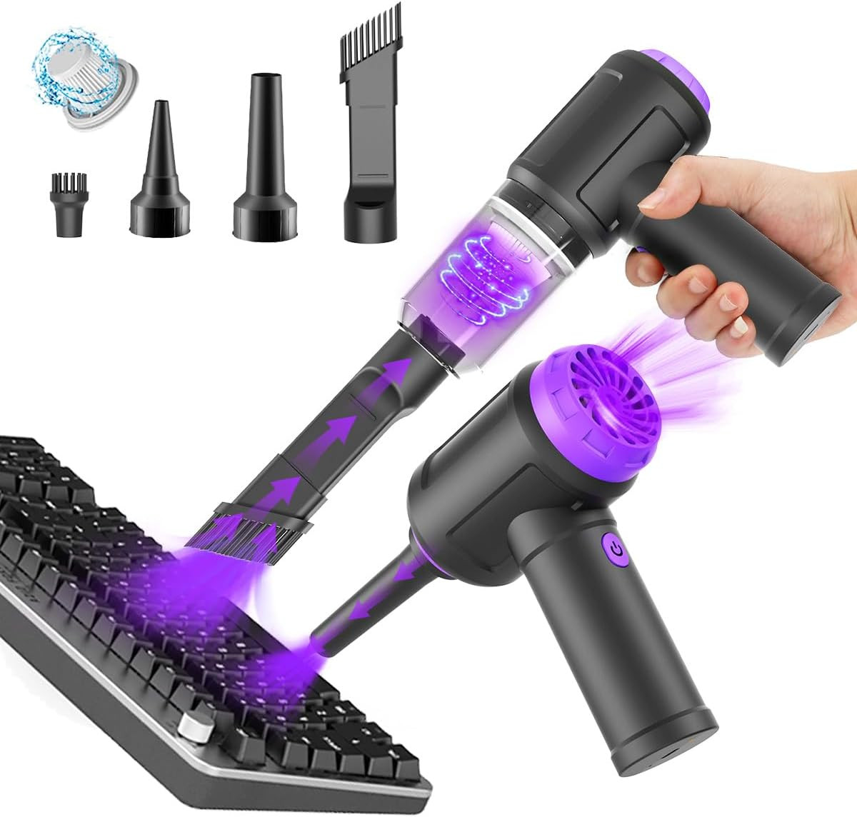 Cordless Computer Vacuum Cleaner 14500Pa Air Duster 110000RPM Keyboard