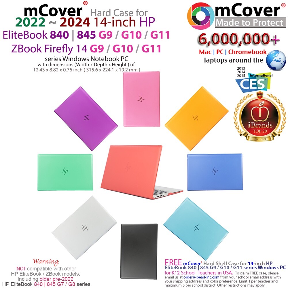 NEW mCover Case for 2022~2024 14" HP EliteBook 840 845 G9 G10 G11 Windows PC