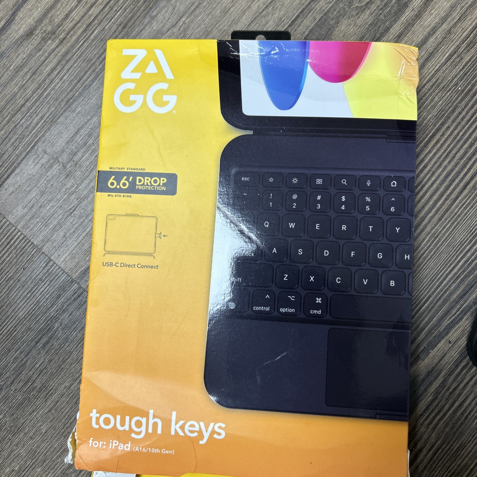 Open Box ZAGG Tough Keys Rugged Keyboard Case for iPad 11" (A16)/ 10.9-inch 