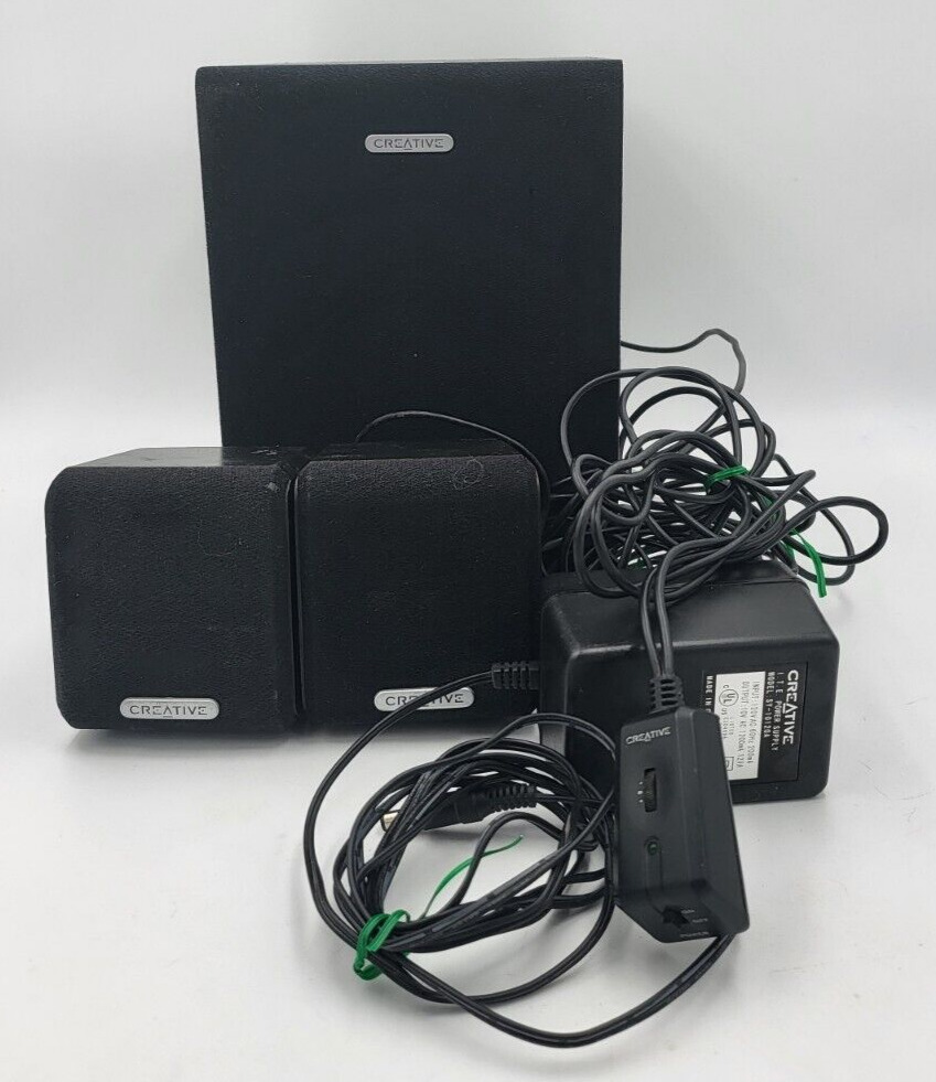 Creative Labs SBS 2.1 350 Speaker System Black Tested/Works - Used