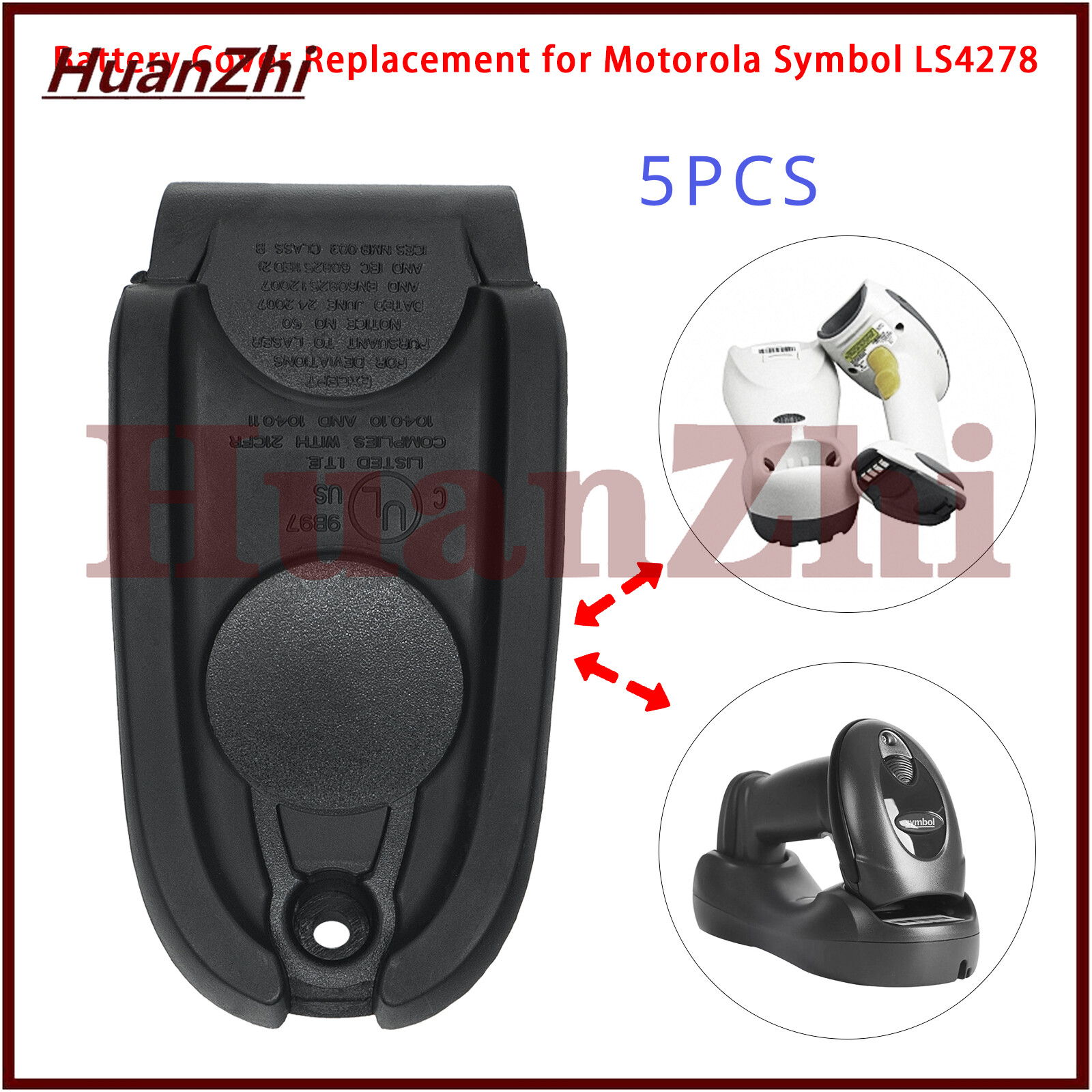 5PCS Battery Door Base Cover with Screw for  Symbol LS4278 LI4278 DS6878