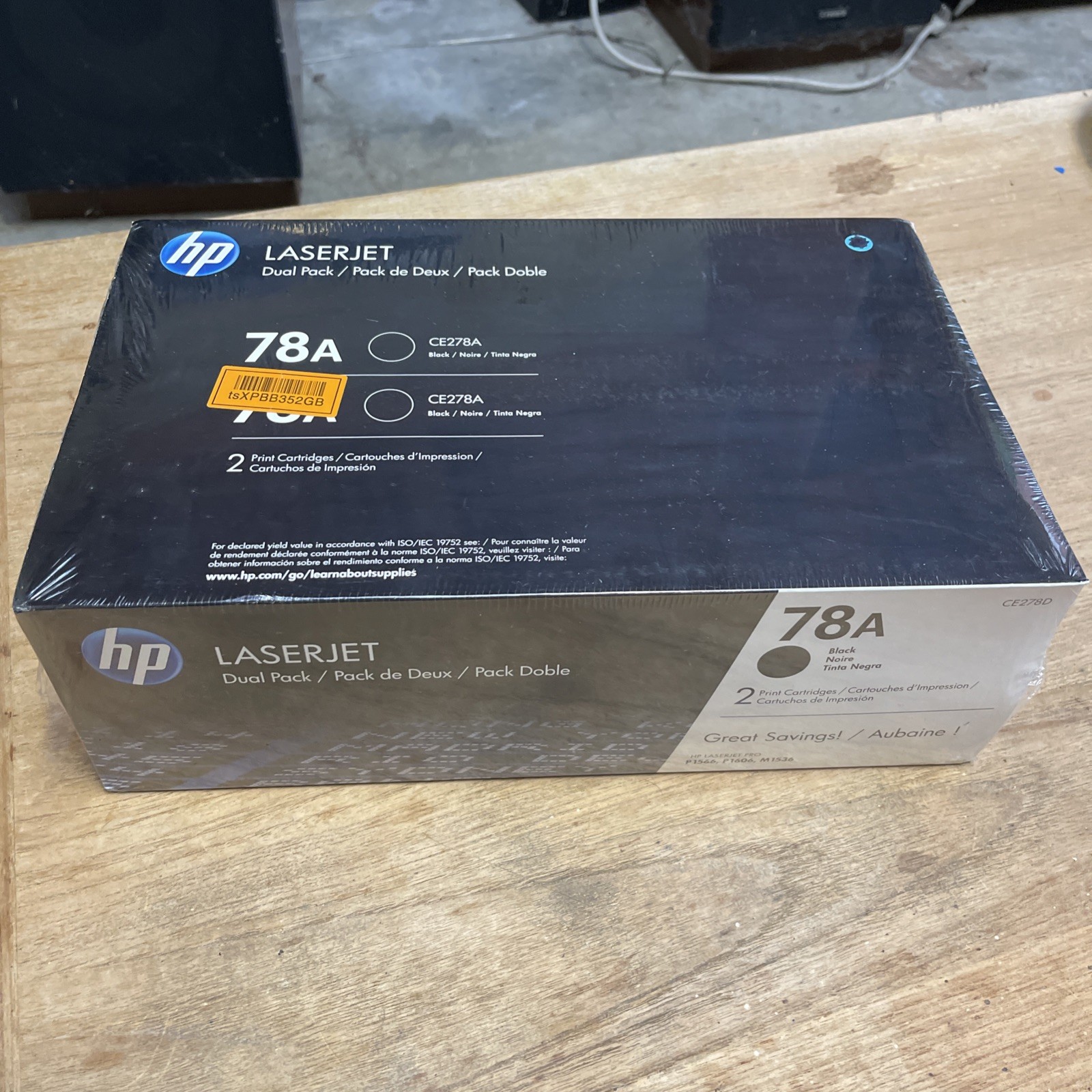 2 Pack HP LaserJet 78A Black Ink Print Toner Cartridge CE278A OEM Genuine NEW