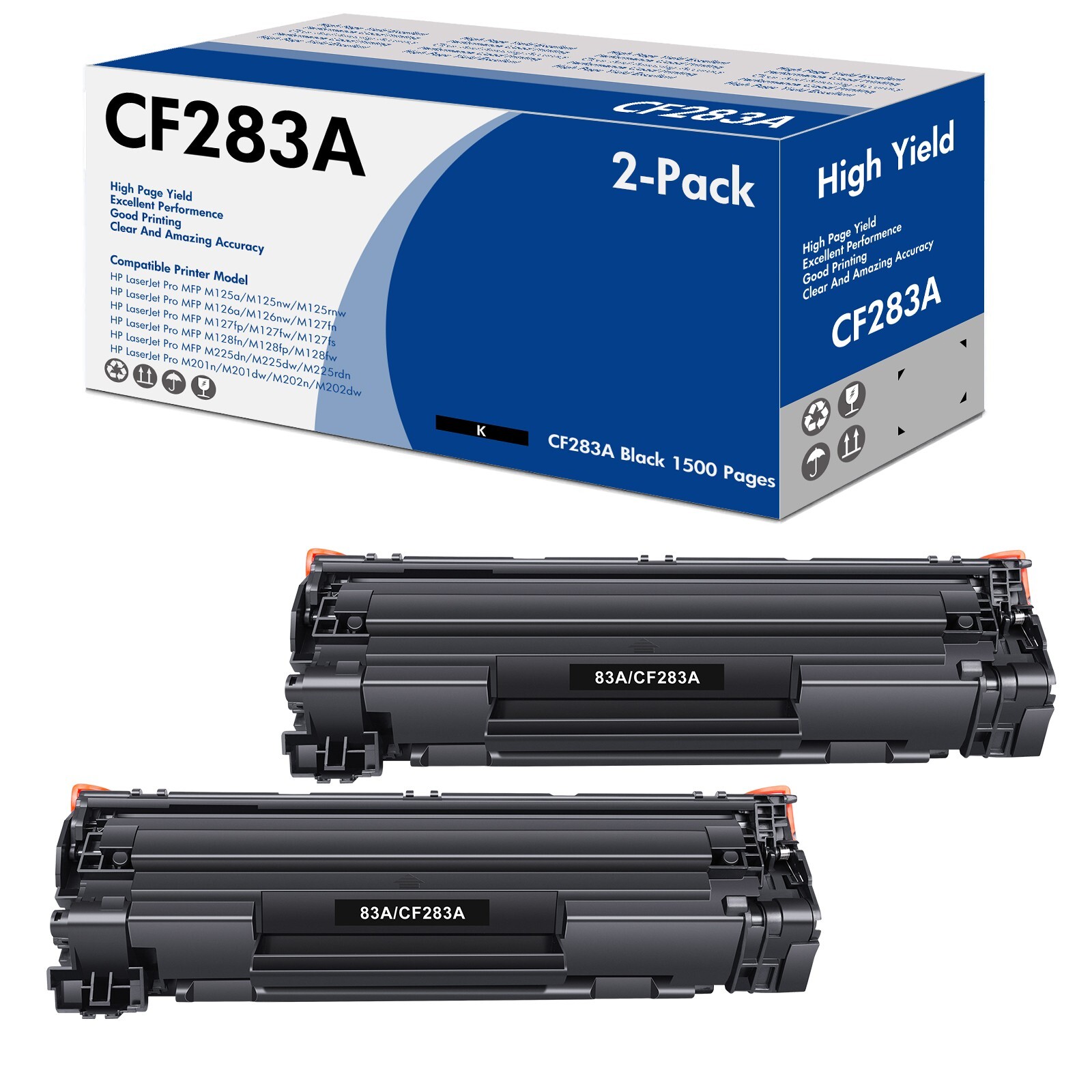 1-10PK CF283A Toner for HP 83A Toner Cartridge LaserJet Pro M225dn M127fn LOT