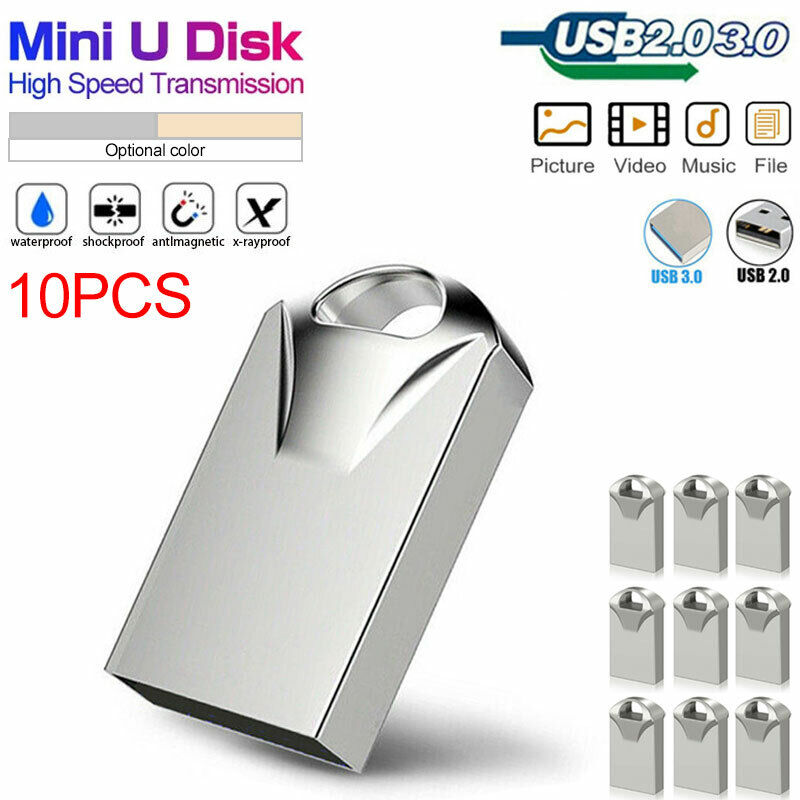 10 Pack Mini USB Flash Drive USB 2.0 Stick 8GB 32GB 64GB 16GB Memory Pen Drive