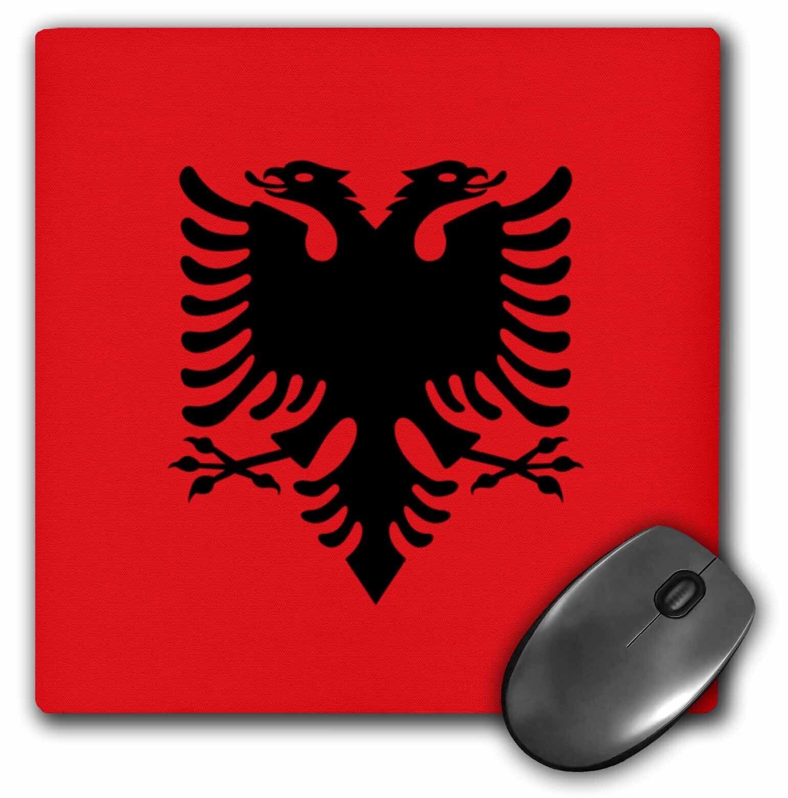 3dRose Flag of Albania - Albanian black double headed eagle on red - Balkans Eas