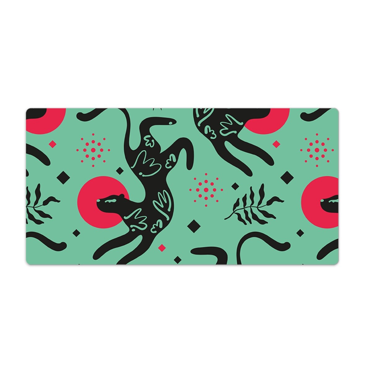 Desk Mat Gaming Premium Decoration Home Pad Surrealistic cougar 100x50