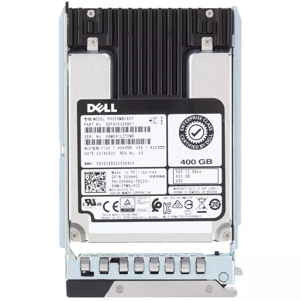 New 05VHHG 5VHHG Dell 400GB 12Gbps WI 2.5" SAS PX05SMB040Y SSD 14G KIT