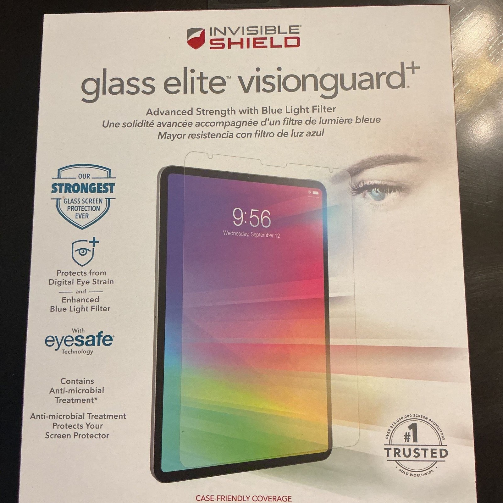 ZAGG InvisibleShield Glass Elite VisionGuard+ S P for iPad, Anti-Blue Light