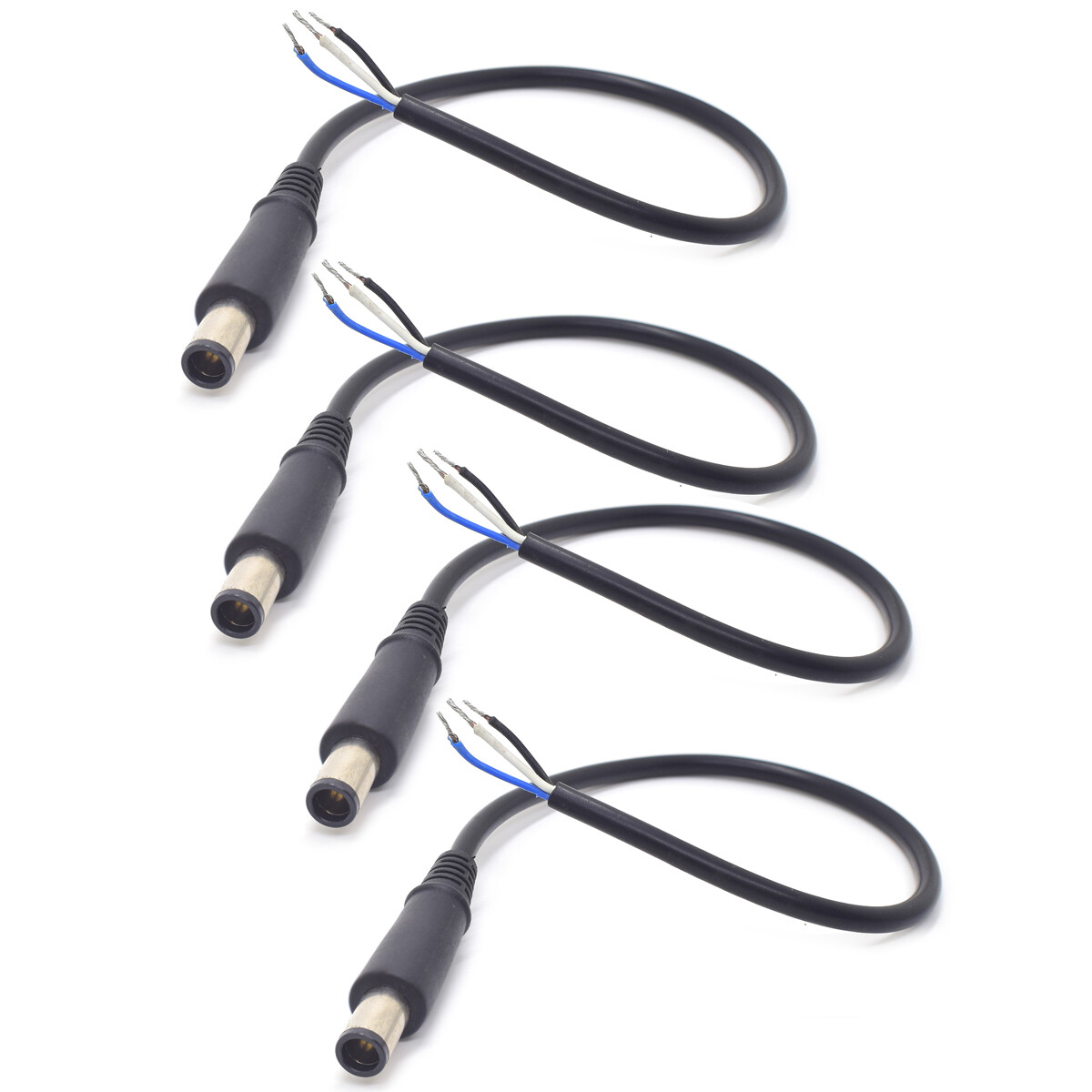 4pcs 1Ft 7.4 x 5mm 3pin DC Power Cable Laptop Socket Connector Cord For DELL HP