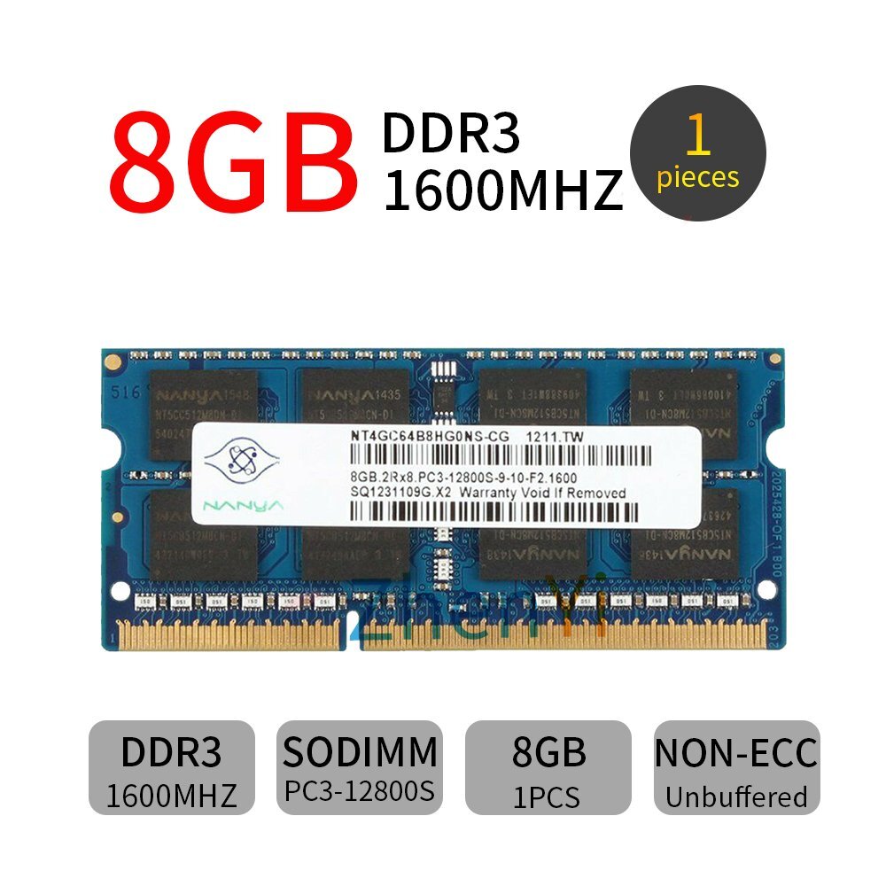 For NANYA 32GB 16GB 8GB DDR3 PC3-12800S 1600MHz SODIMM 204Pin Laptop RAM Lot UH