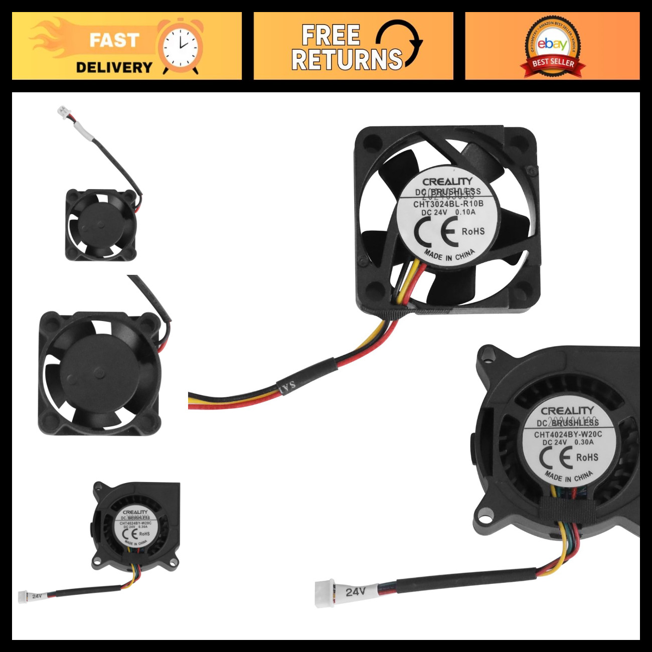 High-Performance 3D Printer Extruder Fans for Creality K1 SE - Quiet & Efficient