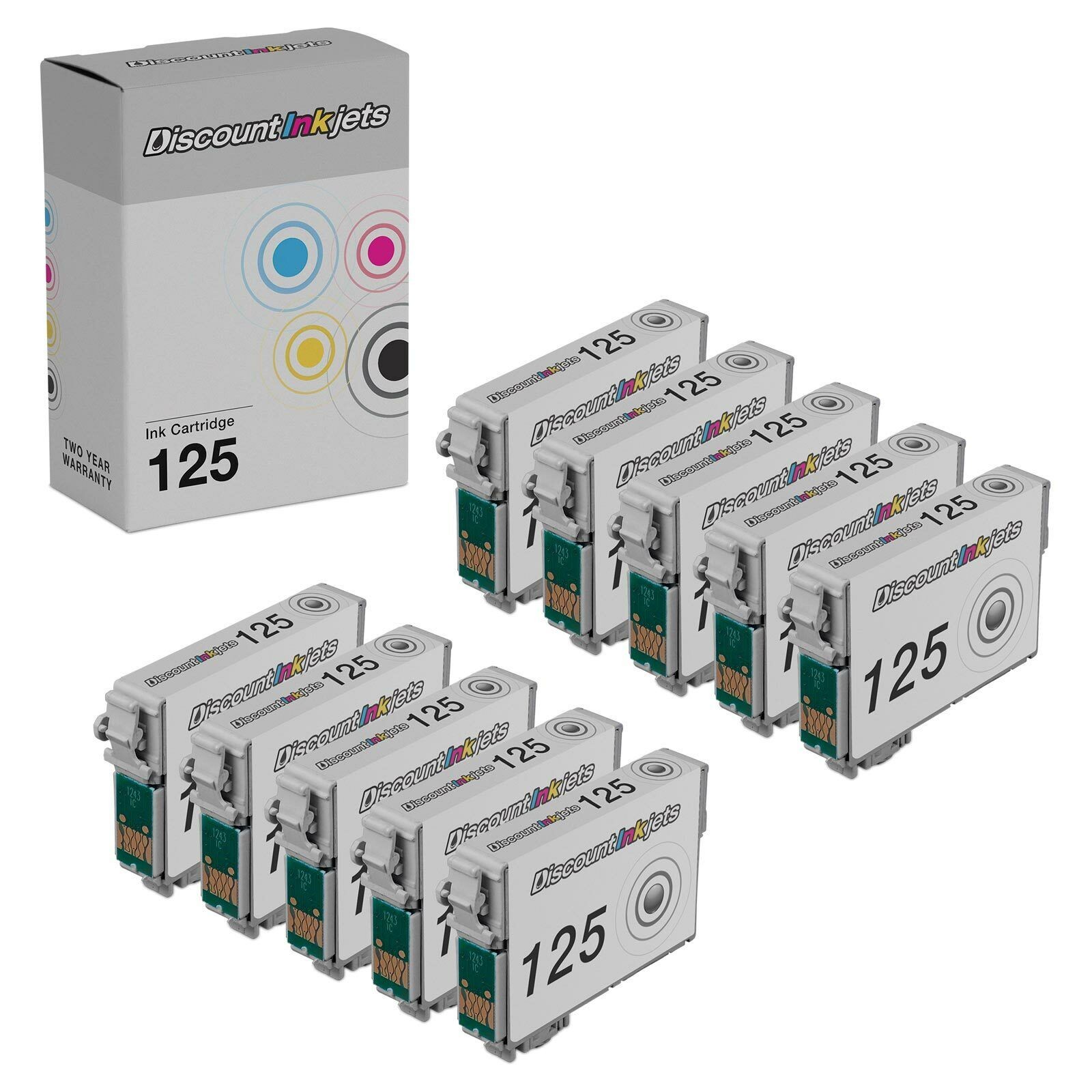 10pk T125120 125 T125 Black Printer REMAN Ink Cartridge for Epson Stylus NX230
