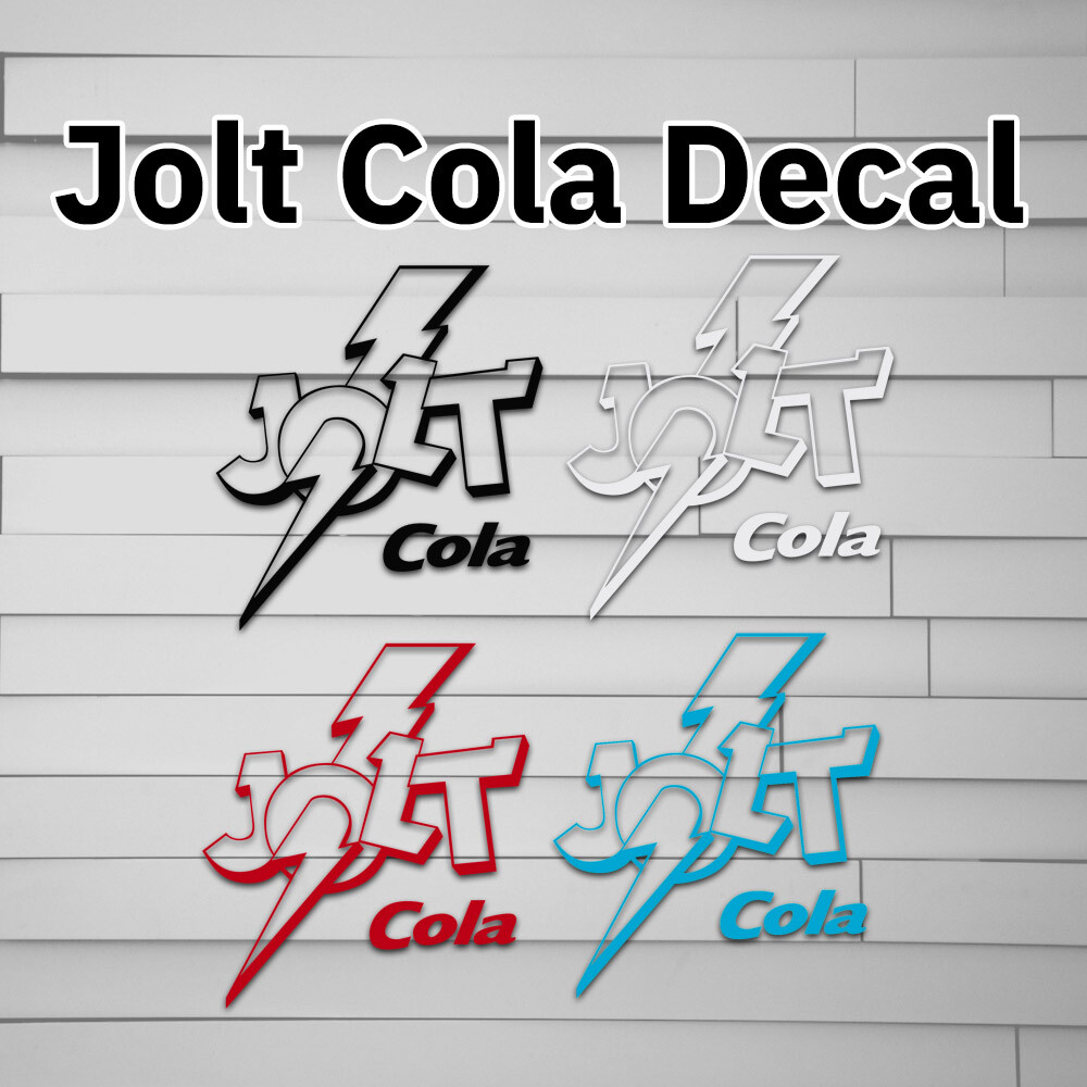 Jolt Cola Decal for Car, Window, Laptop, Tumbler, Water Bottle, Sticker