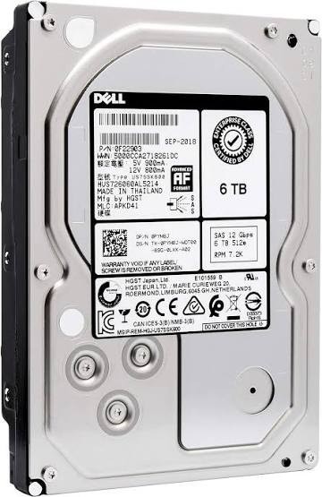 Dell HGST HUS726060AL5214 6TB SAS 12Gb/s 7.2K 3.5 HDD 0PYM8J For Parts