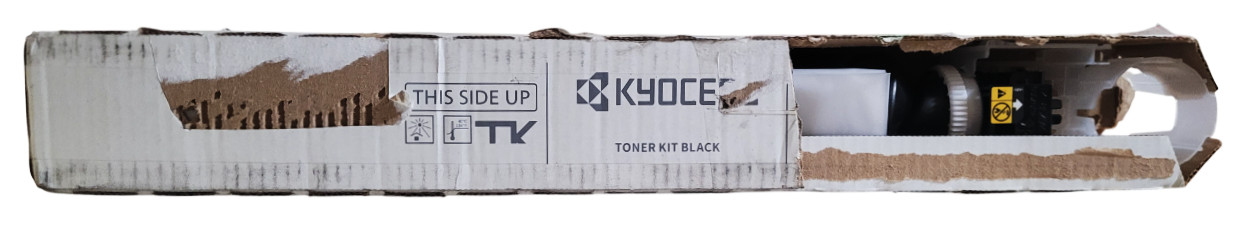 Kyocera TK-8547K TK8547K Black Toner Cartridge With Open Ripped Box