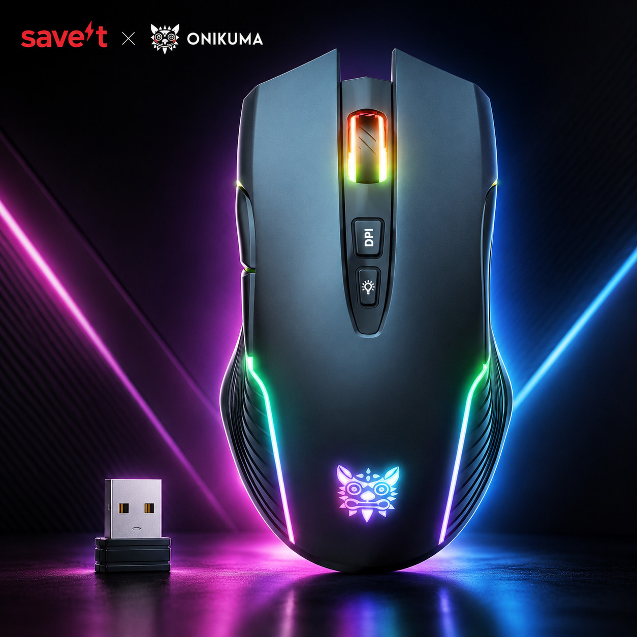 ONIKUMA CW905 Wireless Gaming Mouse 2.4G RGB LED Ergonomic PC Mac
