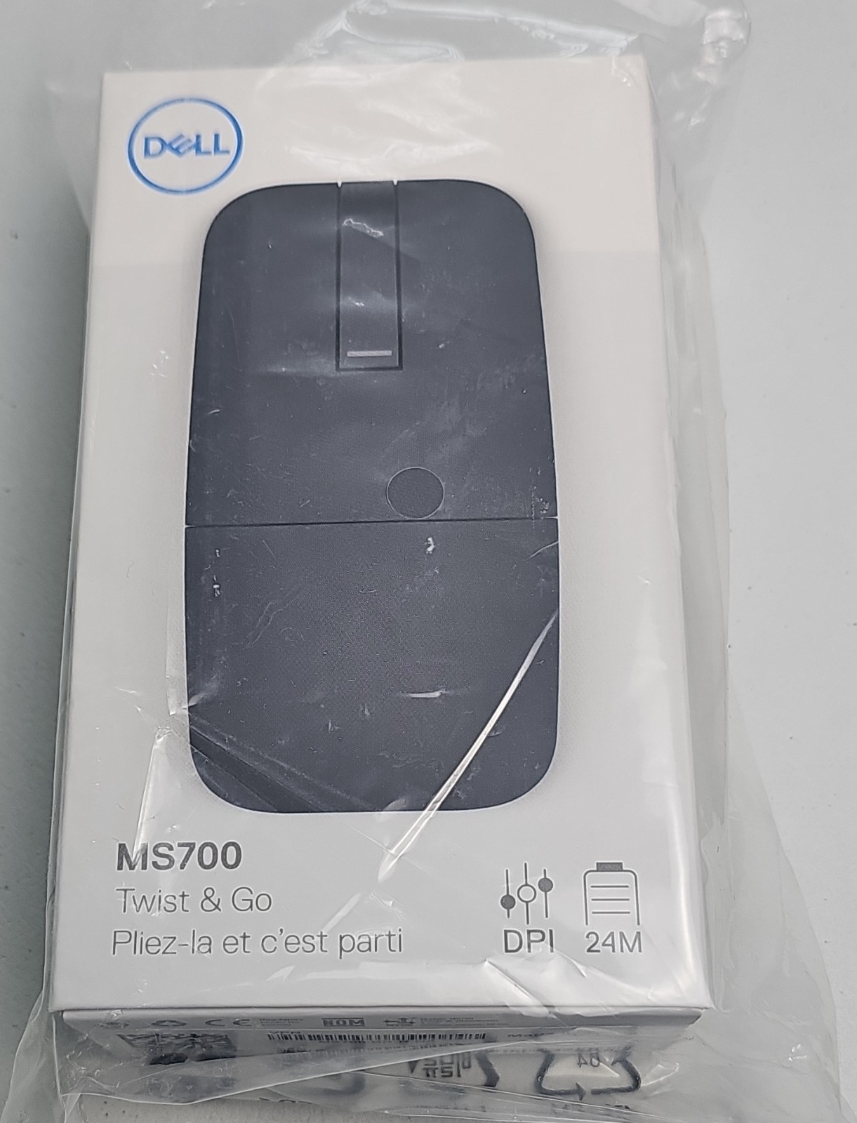 Dell MS700 Bluetooth Travel Mouse Silent Touch Scroll 4000 DPI Black